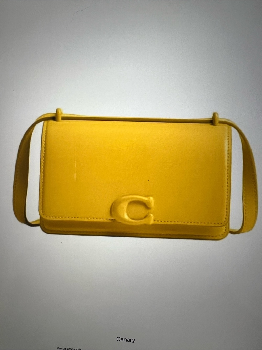 Coach Bandit Canary Yellow Women's Crossbody Bag with Signature C Accent